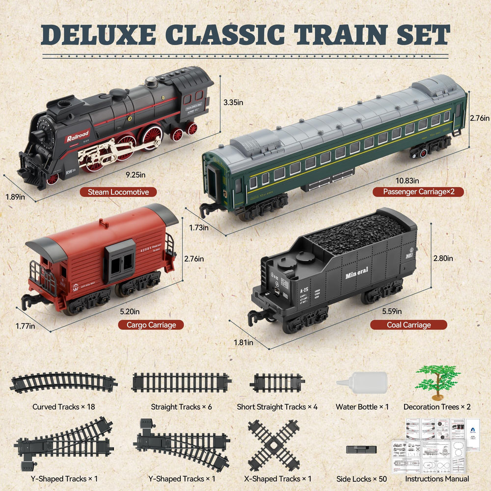 VigorFun locomotive with headlights and sounds enhances realism during play