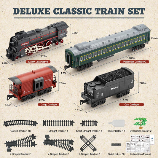 VigorFun locomotive with headlights and sounds enhances realism during play