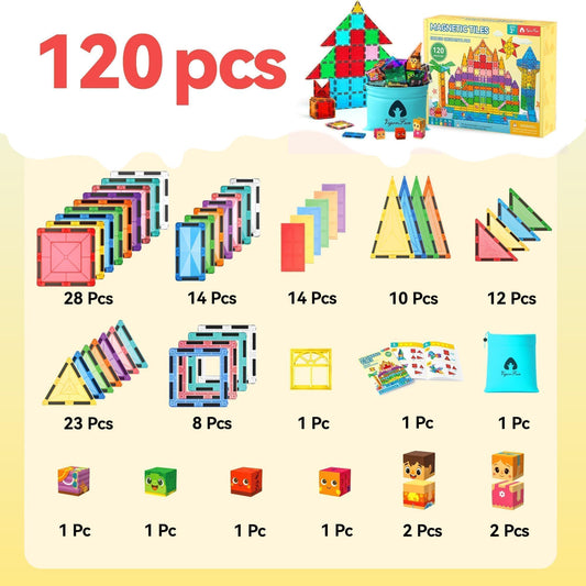VigorFun eight magnetic blocks provide sturdy support for taller structures.