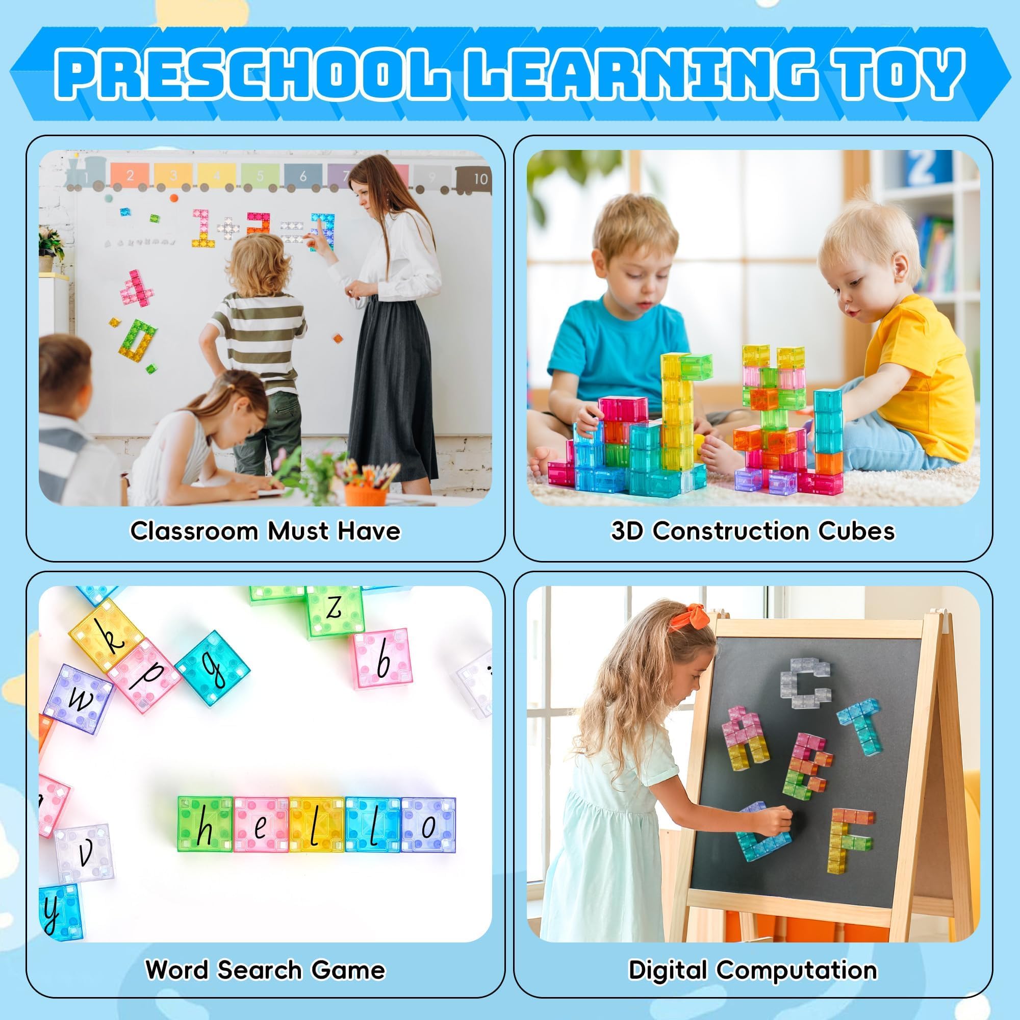 VigorFun transparent blocks close-up emphasizing sensory appeal and color clarity