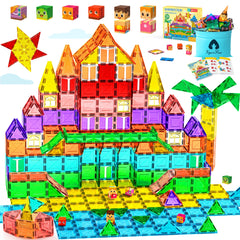 VigorFun magnetic tiles 120-piece set enables imaginative building and STEM exploration.