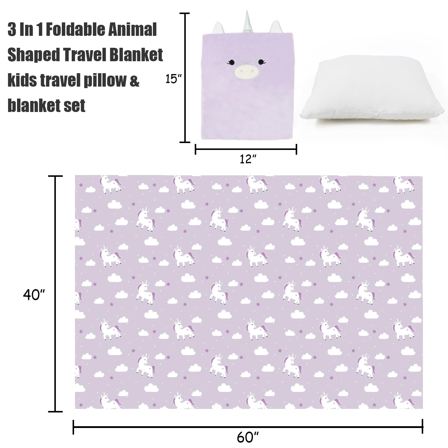 VigorSpring 3-in-1 travel pillow blanket lets kids rest, stay warm, and keep hands cozy