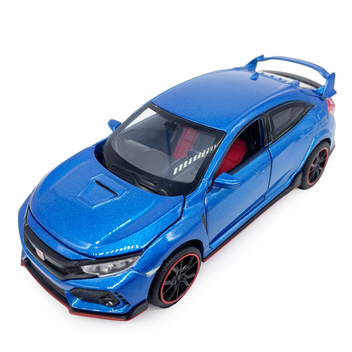 VIIGER 2017 Civic Type R model car pull-back action in motion.