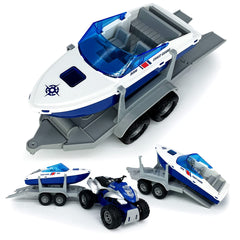 VIIGER push-and-go ATV toy in blue promotes quick, engaging solo play.
