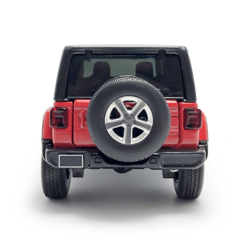 VIIGER Wrangler Sahara diecast SUV red hood and trunk open showing accessible storage