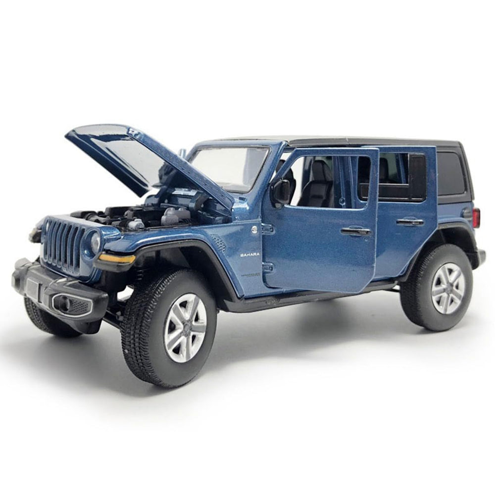 VIIGER Wrangler Sahara suspension-detail emphasizes authentic toy car dynamics for engaging play.
