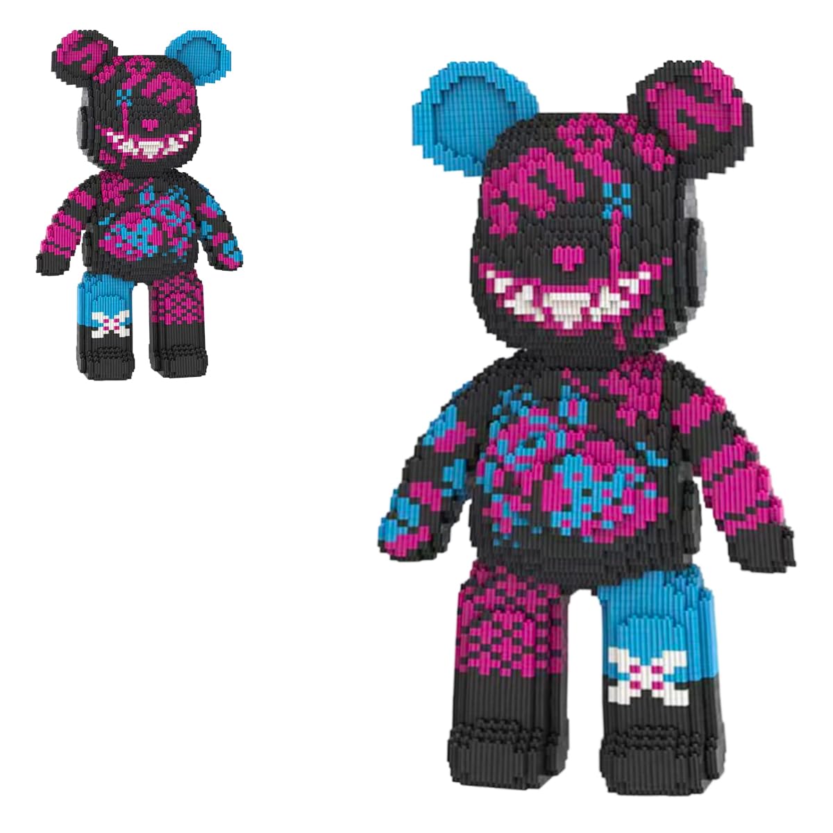 VIIOVOIIV Smile Graffiti Teddy Bear display-ready with storage box.