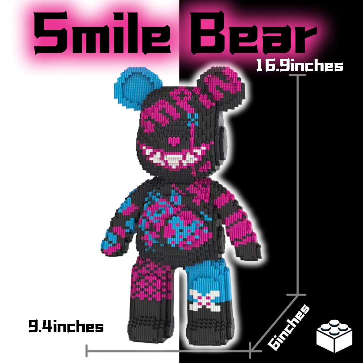 VIIOVOIIV In progress assembly of the graffiti teddy bear.