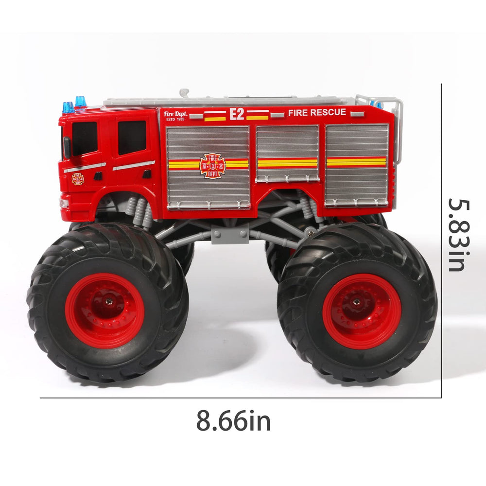 VijiSuki fire truck suspension action boosts smooth handling on bumps.