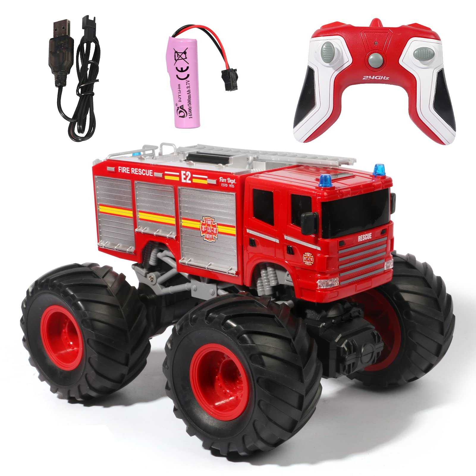 VijiSuki gift idea RC fire truck for kids supports interactive outdoor play.