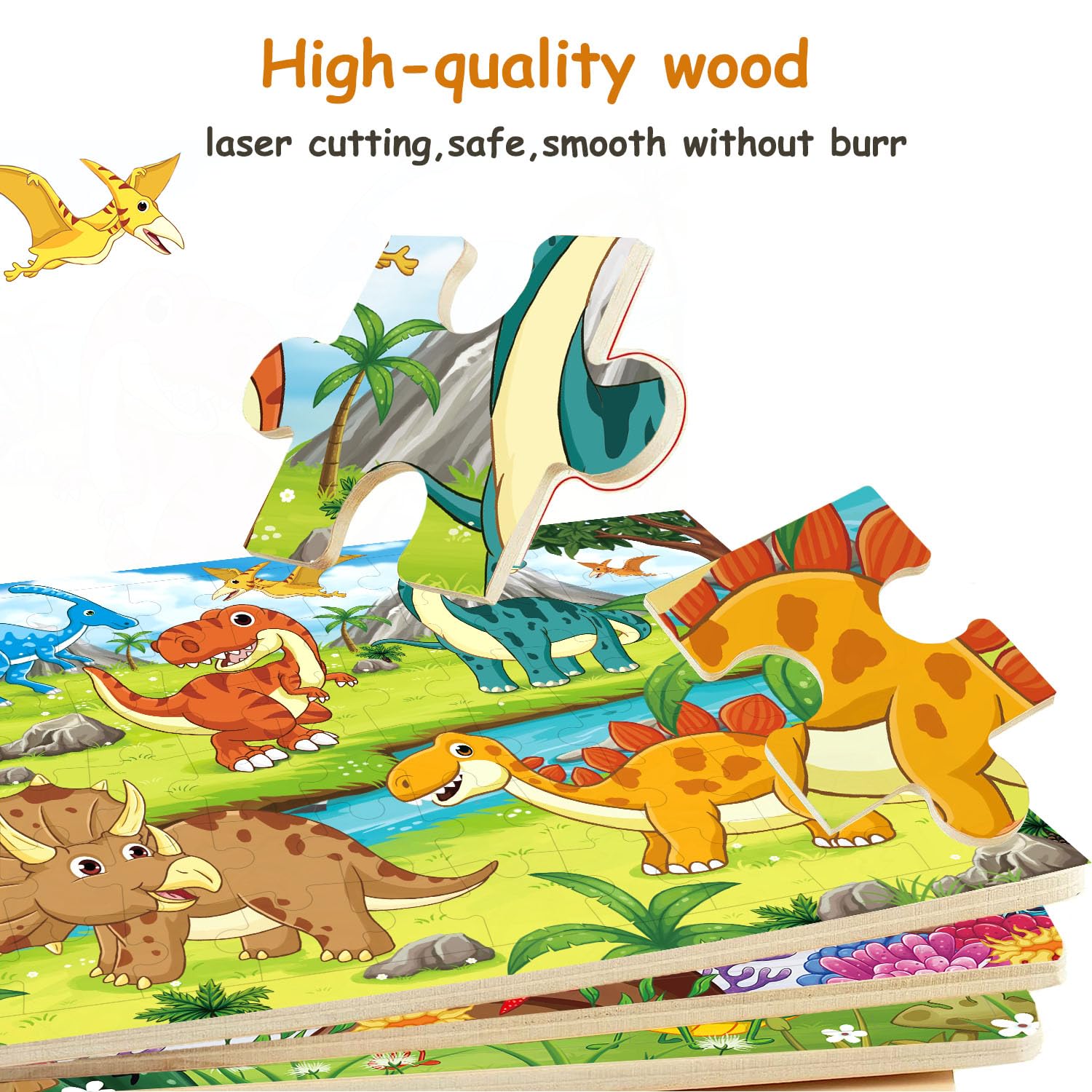 VIJYYZT wooden safari puzzle promotes exploration and spatial awareness.