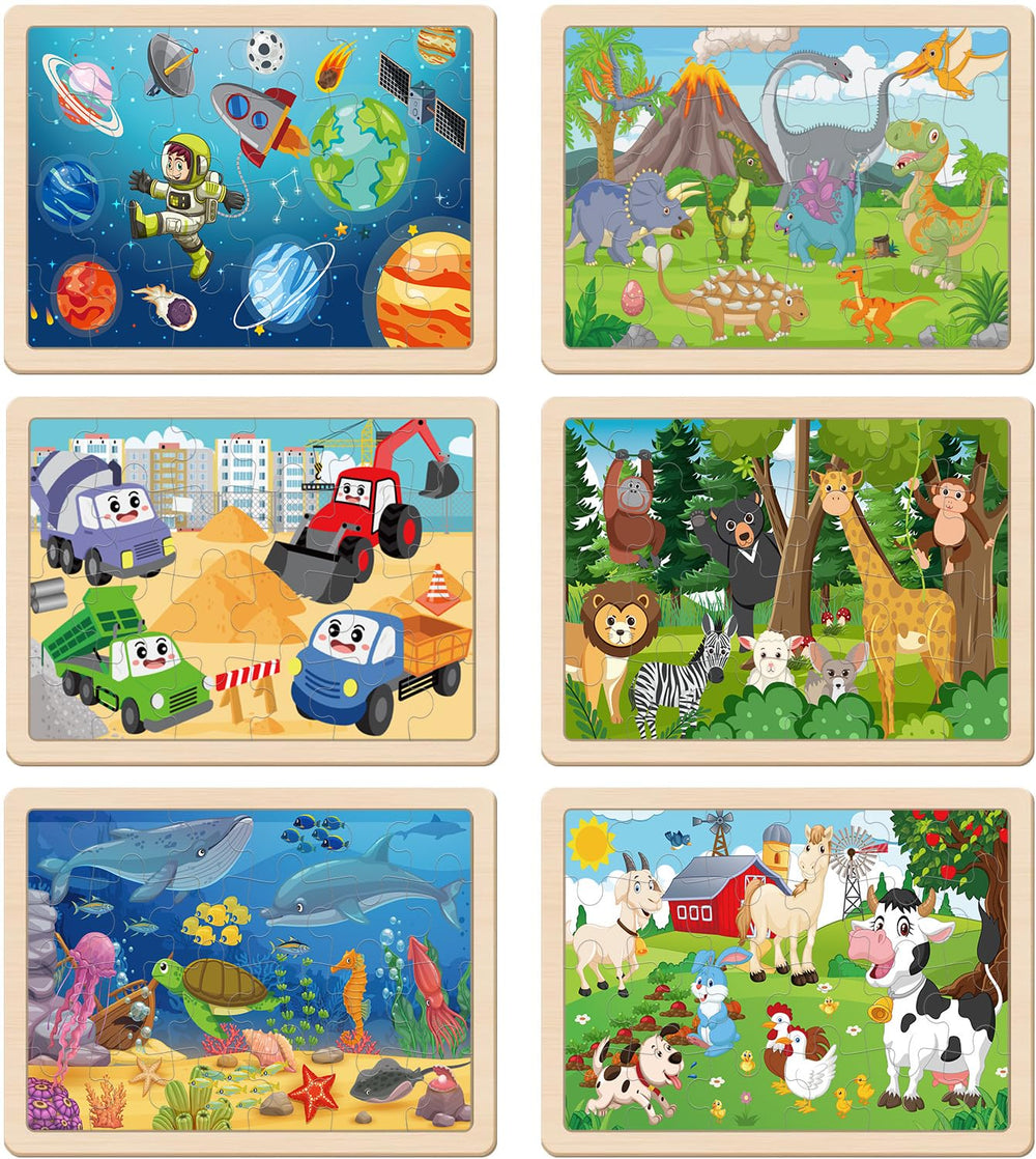 VIJYYZT wooden puzzle farm animals theme encourages problem-solving and patience.