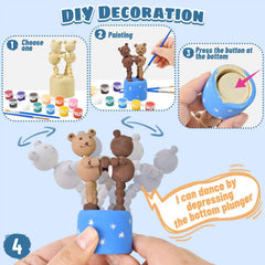 Vileafy 24 paint pots in color strips for kids' art projects.