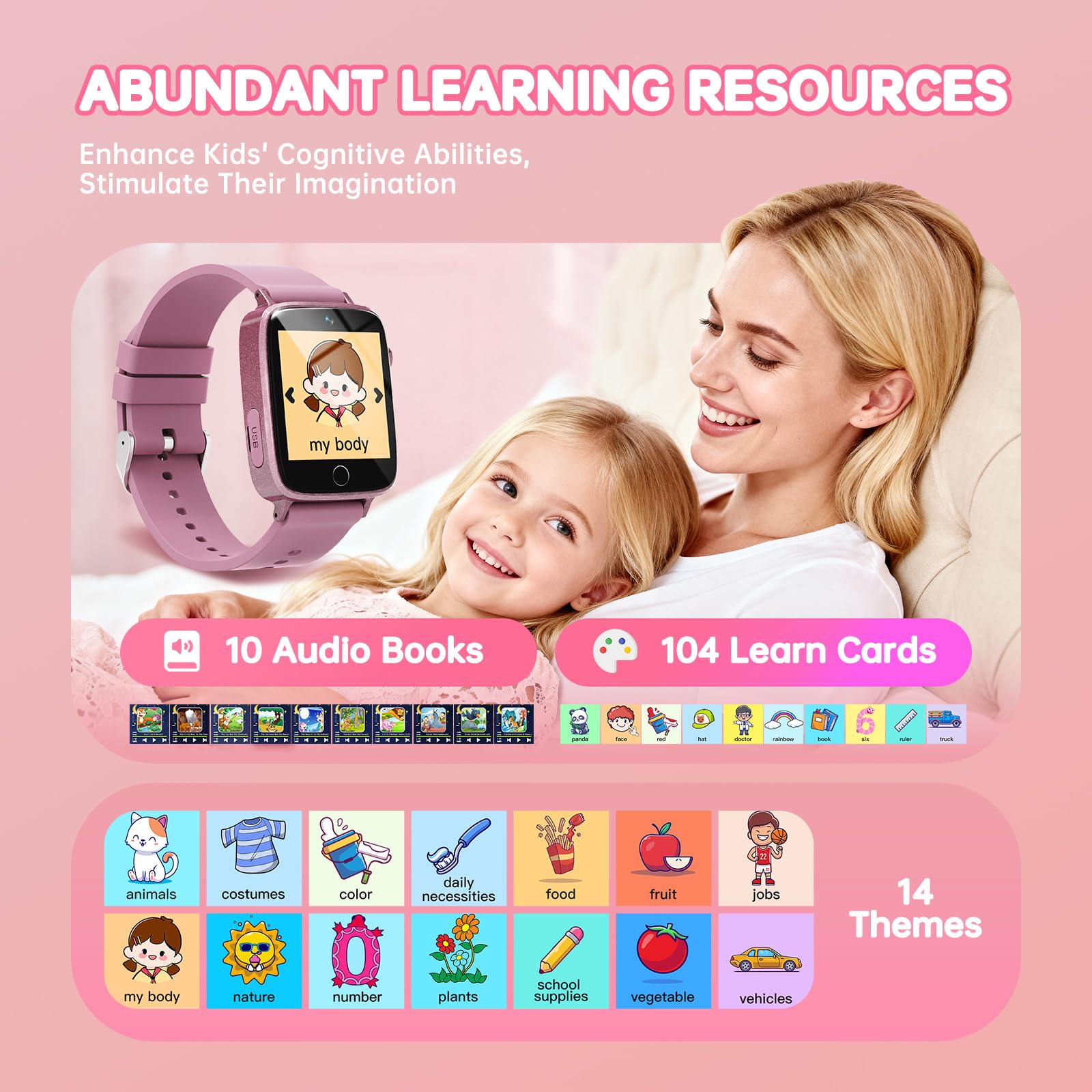 Vilicert Kids Games Watch alarm calendar function supports routines and planning.