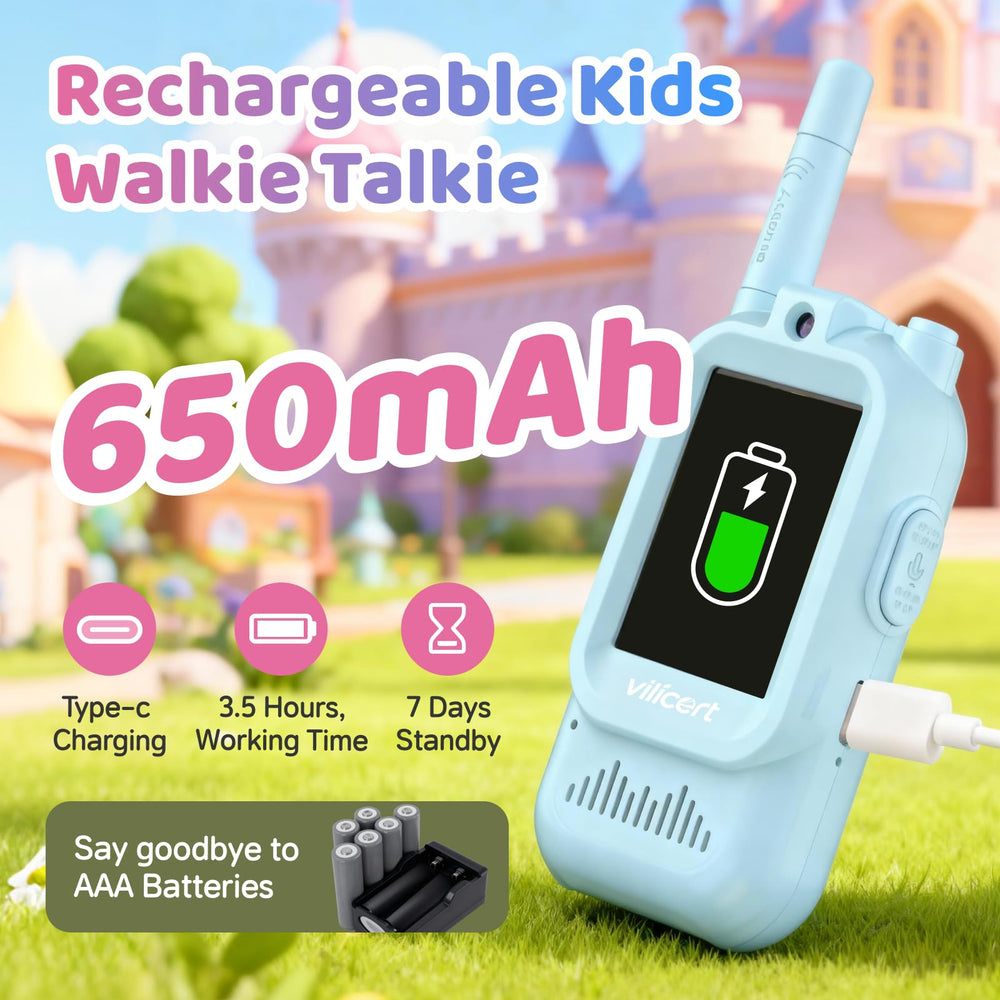 Vilicert video walkie talkies outdoor range demo up to 400 meters for outdoor adventures.