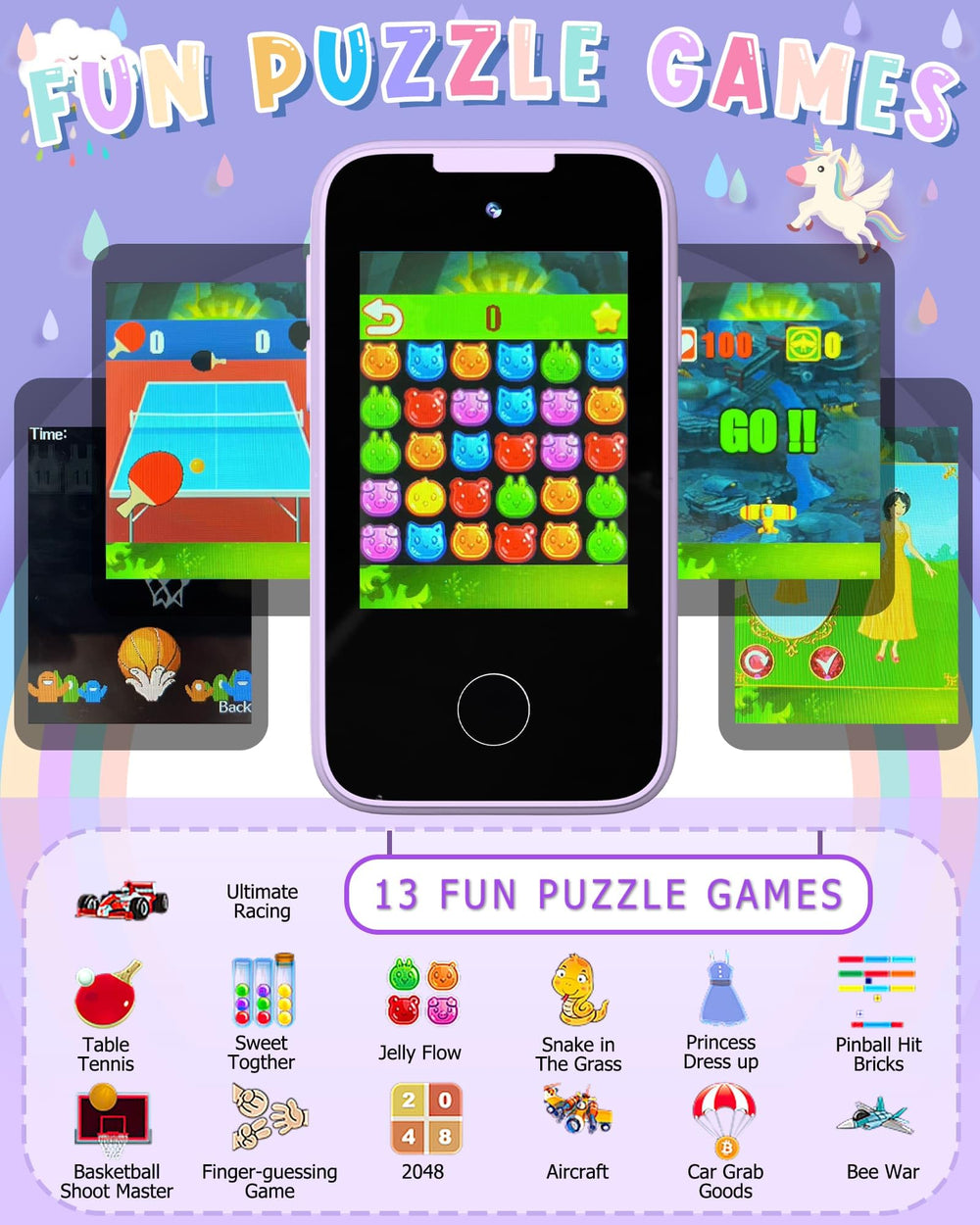 Vimorg Kids Smart Phone 8GB memory card for extra storage