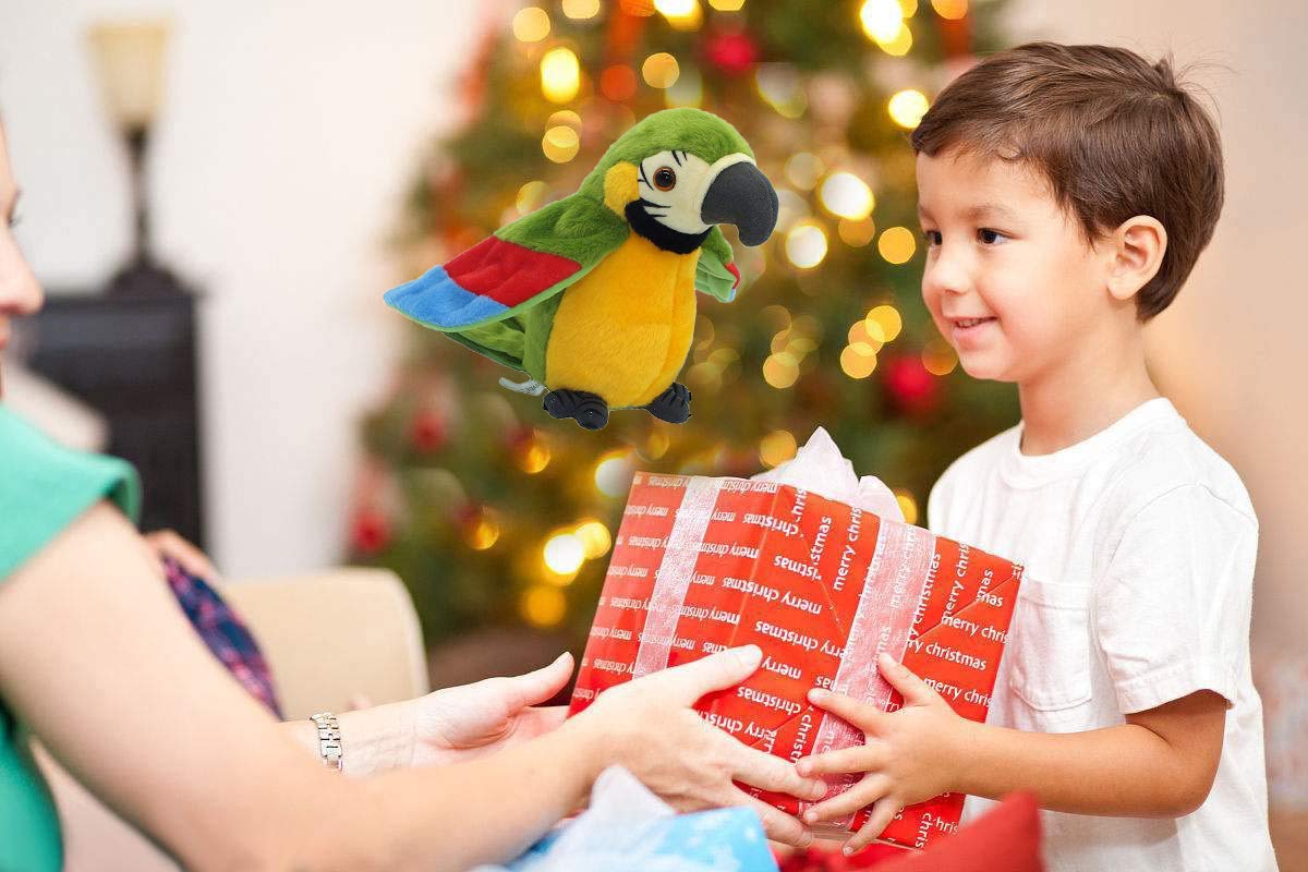 Green Vincilee parrot promotes screen-free, active playtime.