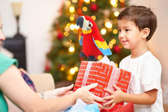 Vincilee Talking Parrot red in-use scene demonstrates child-friendly interactive play.
