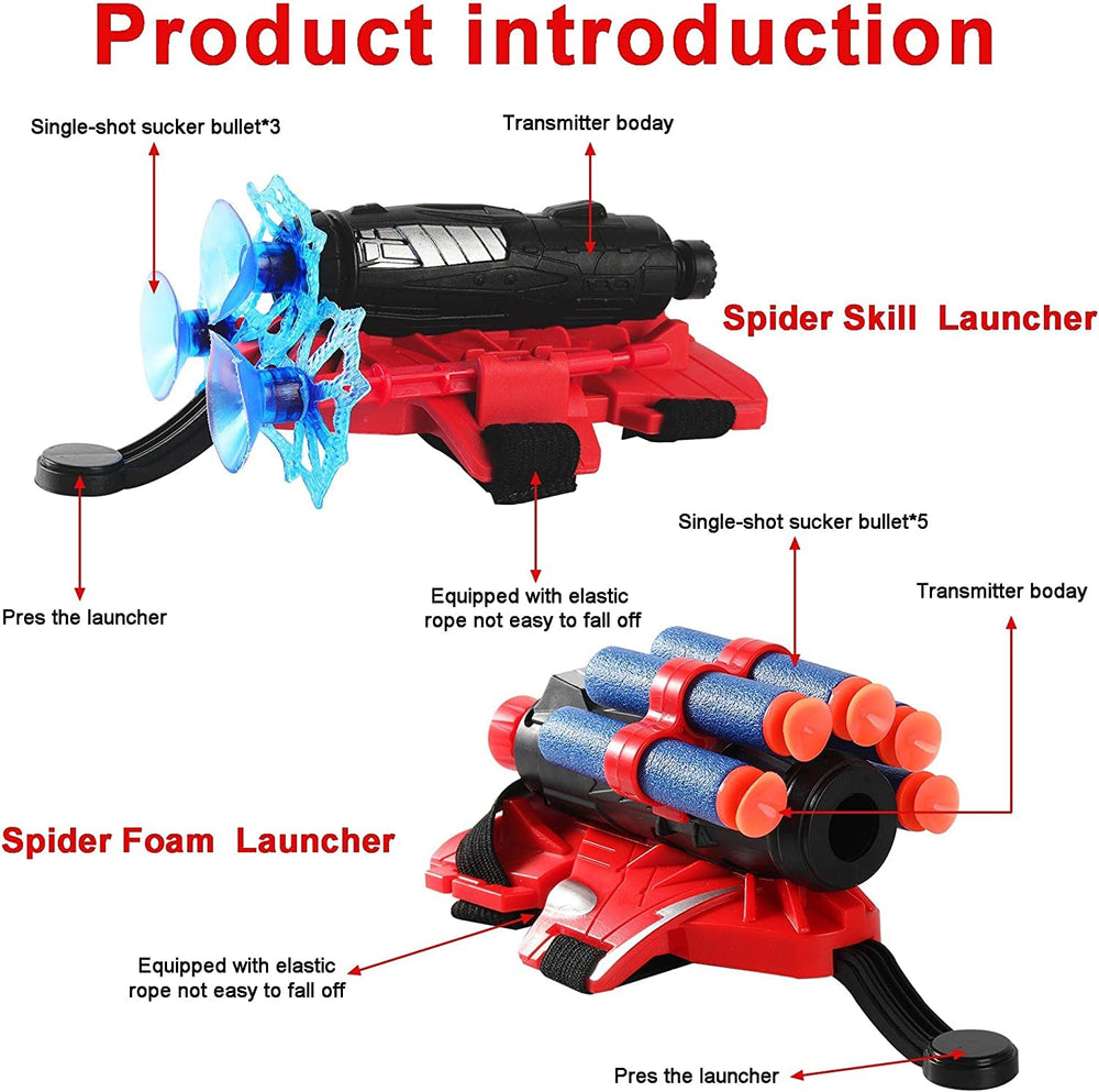 Vinciph Spider Web Shooter soft bullets for safe backyard target play