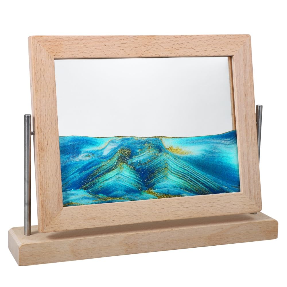 Vindar Dynamic Sand Art Picture desk view, soothing motion for focus.