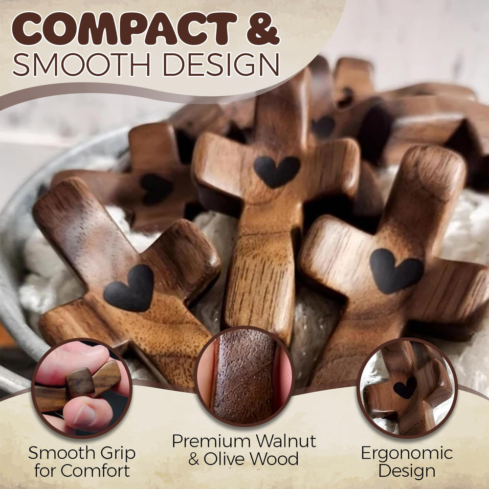 VINETEN black walnut cross with satin finish supports focused reflection