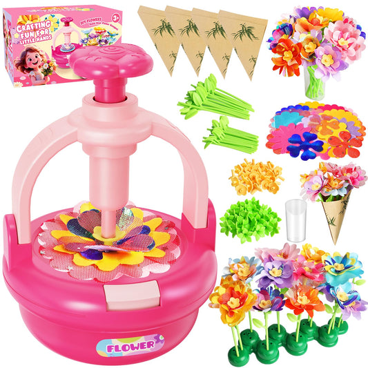 Vinkp fabric flower bouquet kit enables colorful, creative bouquet crafting for kids.