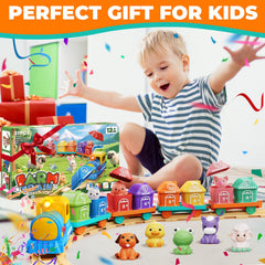 Vinkp toddler farm train set invites safe, hands-on learning moments.