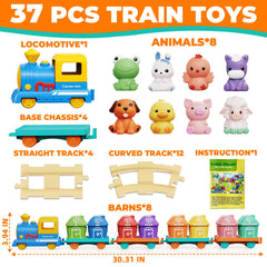 Vinkp farm play puppets and tracks support fine motor skills.