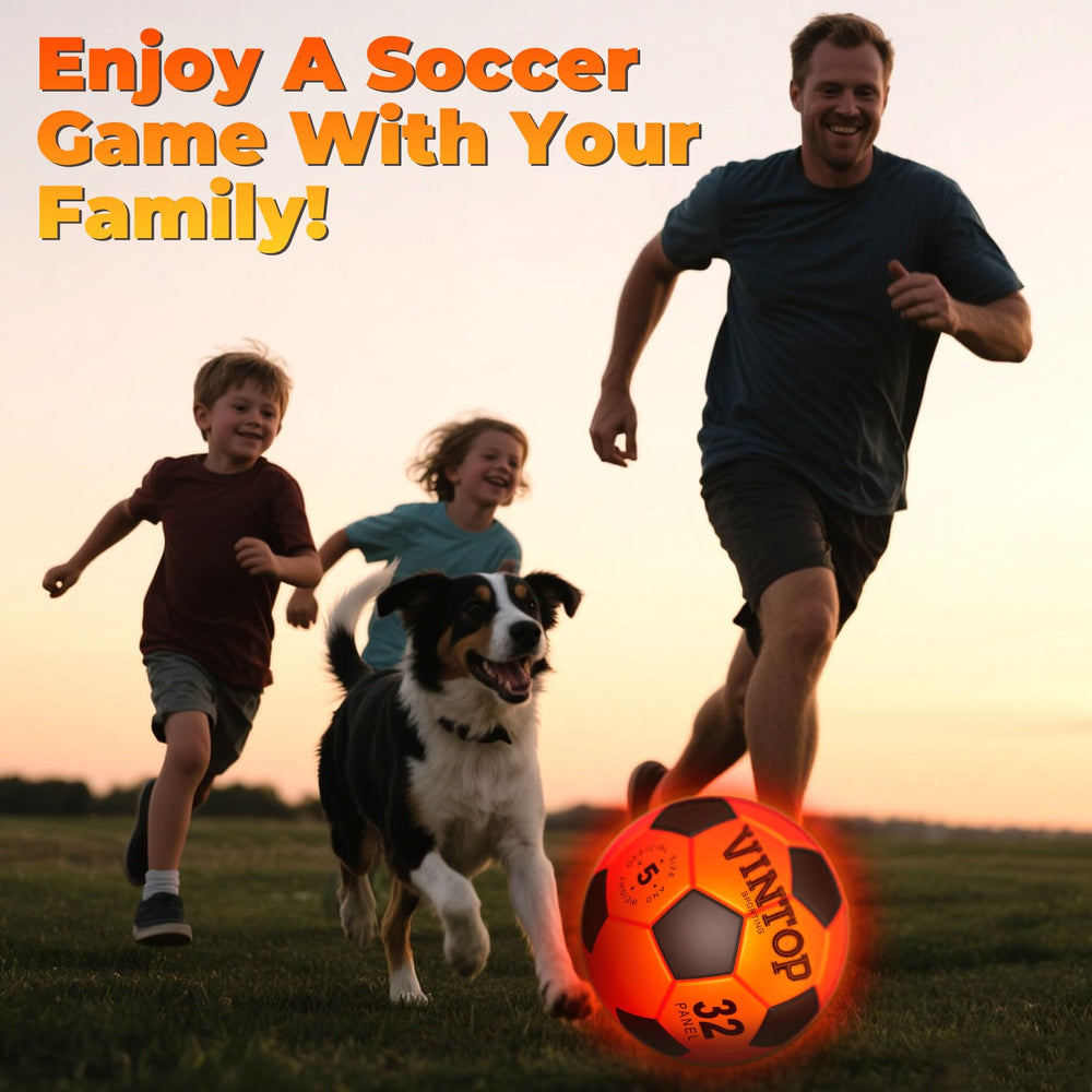VINTOP glow soccer ball gift pack suitable for birthdays.
