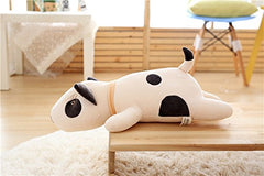 Vintoys bull terrier eye-detail with secure stitching for lasting use.