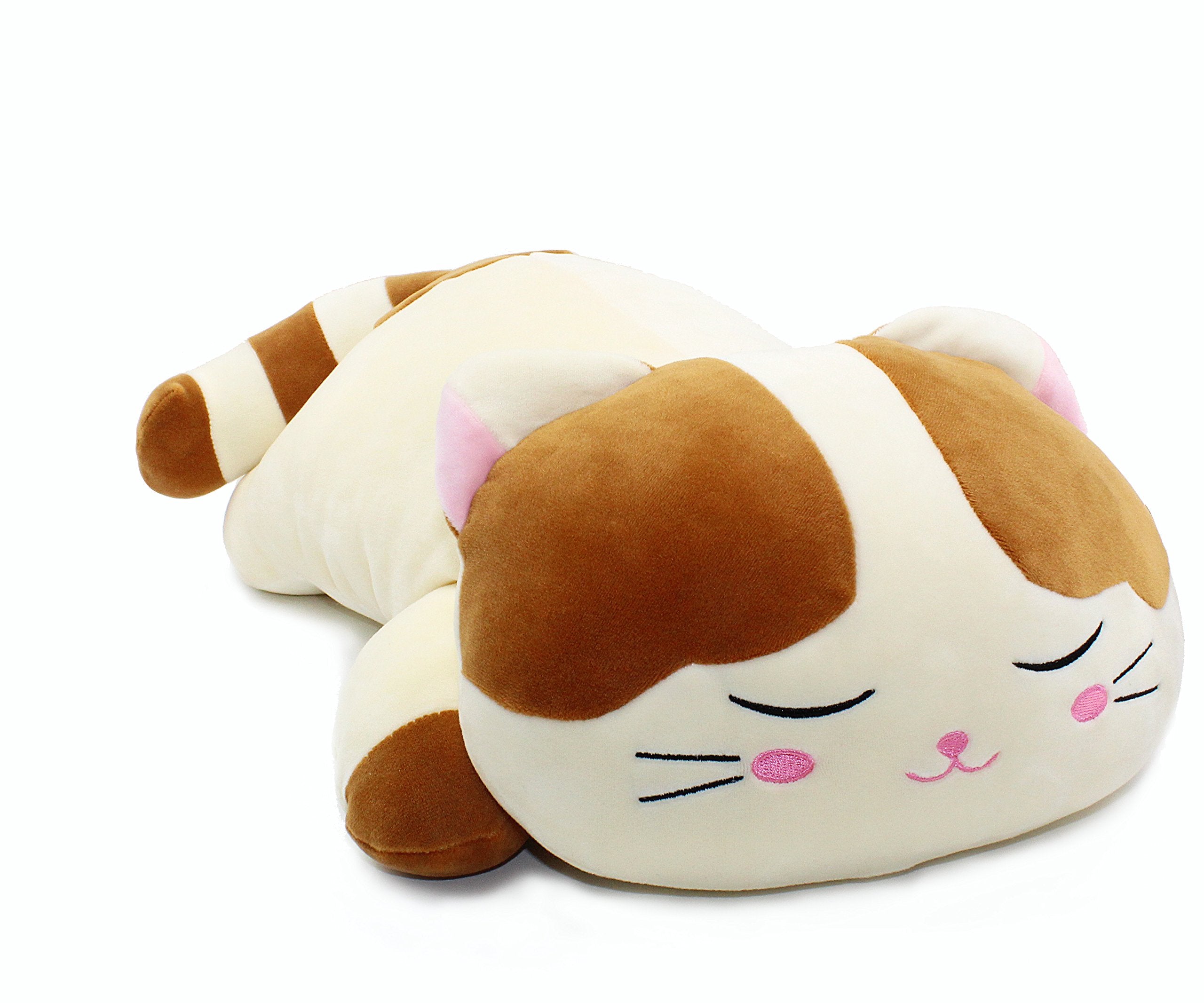 Vintoys cat plush with soft short pile and PP cotton for gentle cuddles.