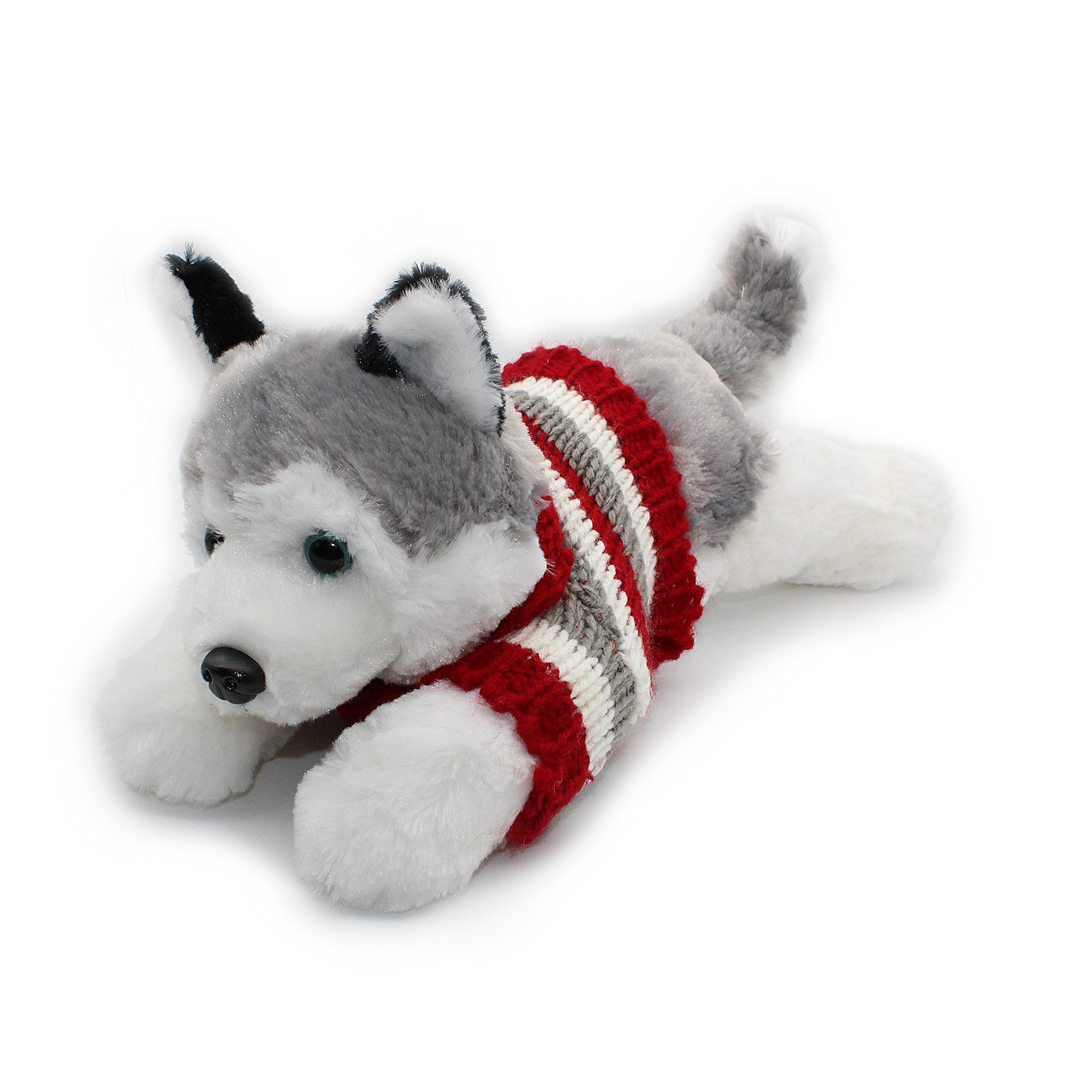Vintoys lying Siberian Husky plush for cozy decor and gentle play