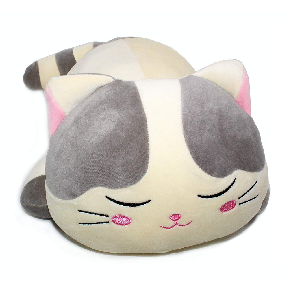 Vintoys Gray Cat Plush close-up texture for gentle cuddles.
