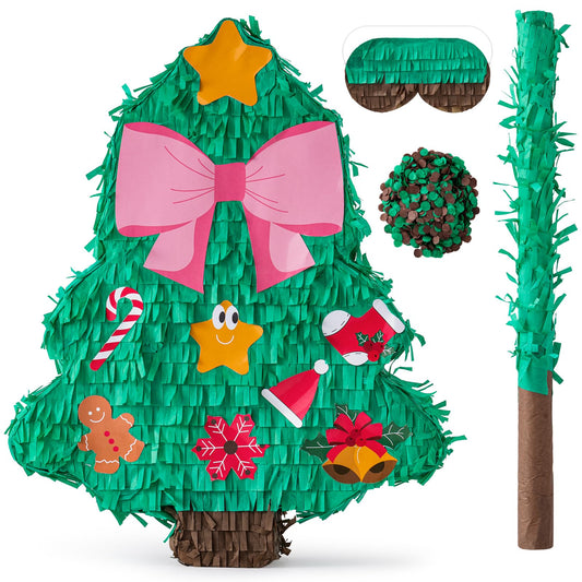 VinTS Christmas Tree Pinata ready to hang for festive decor and party fun.