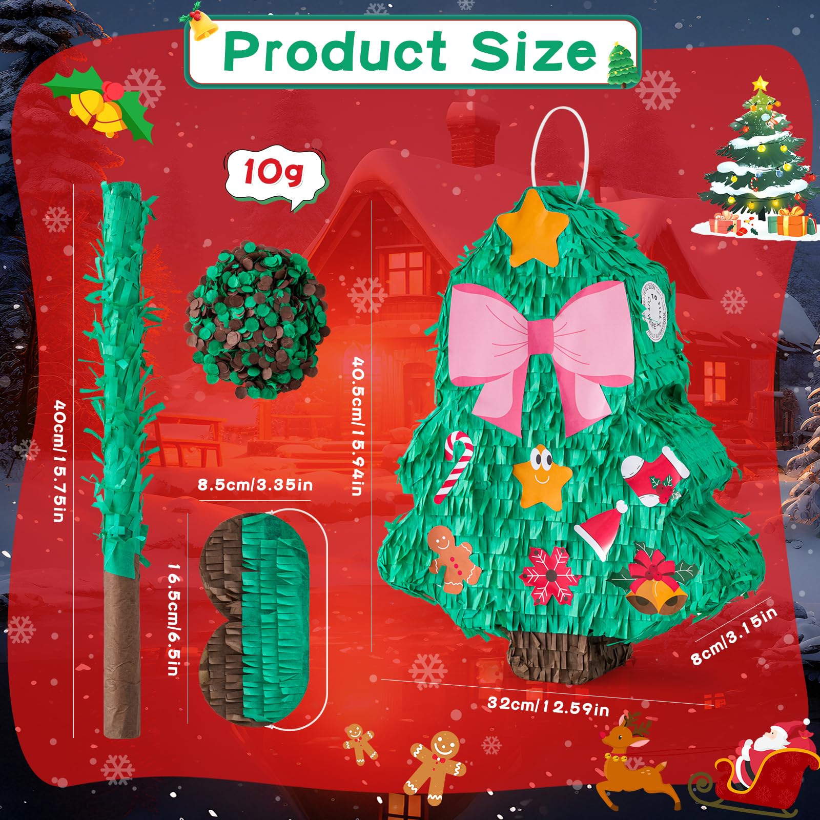 VinTS Pinata Game Set includes blindfold and stick for interactive play.