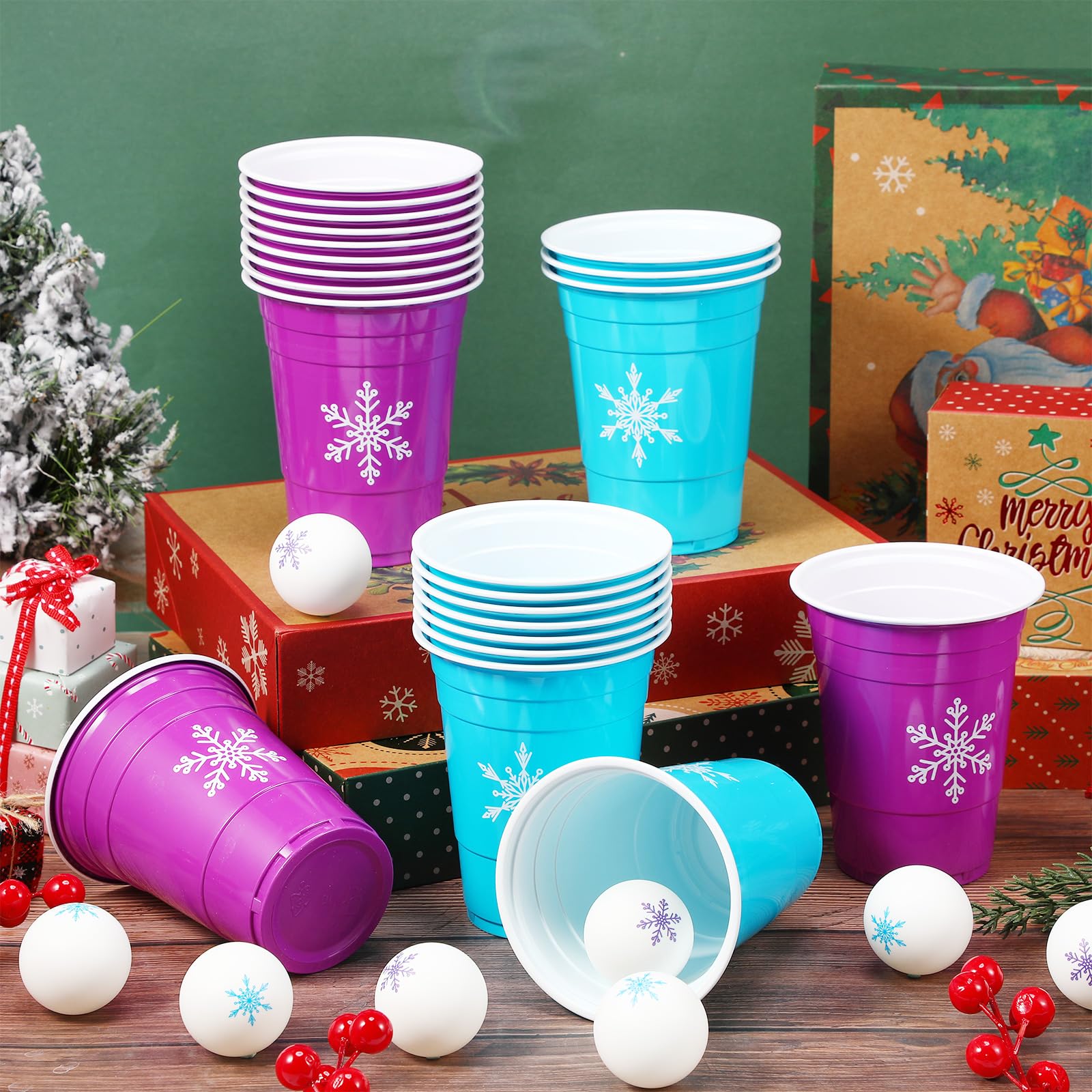 VioraWhite disposable 16 oz cups ideal for party beverages.