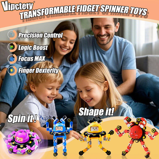 Vipctery transformable spinner chains closeup demonstrates six pivotable links for versatile shapes.