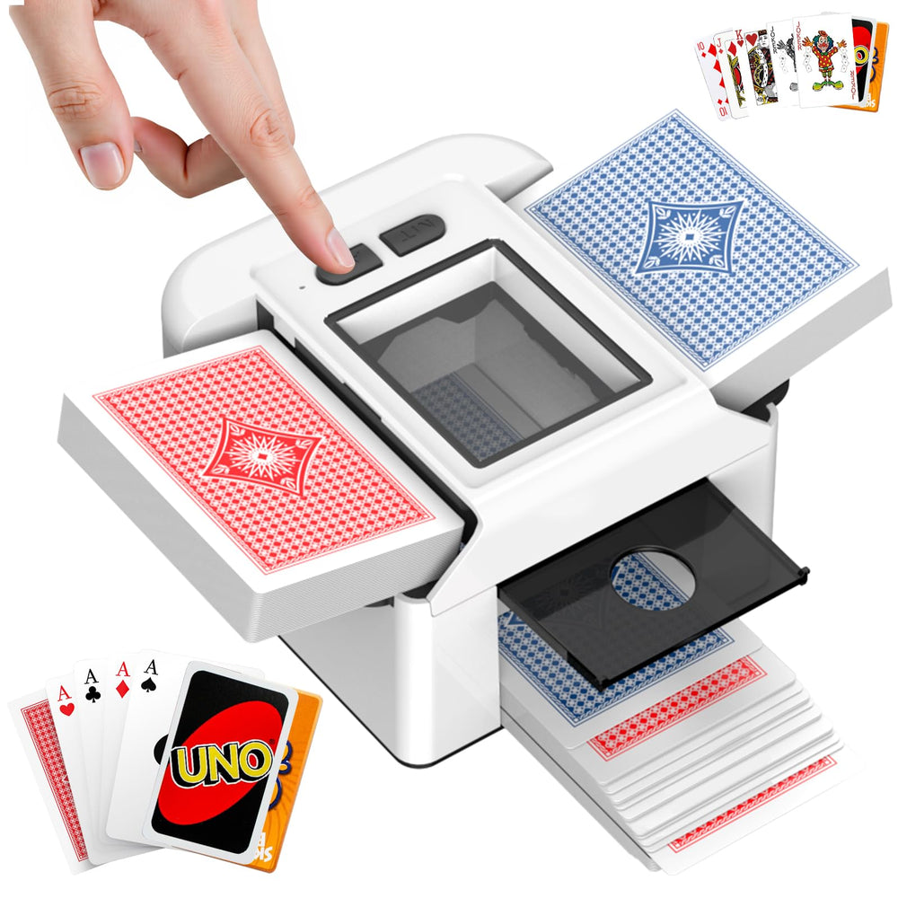 Vipdream Automatic Card Shuffler in action with 1 deck, speed and consistency for games.