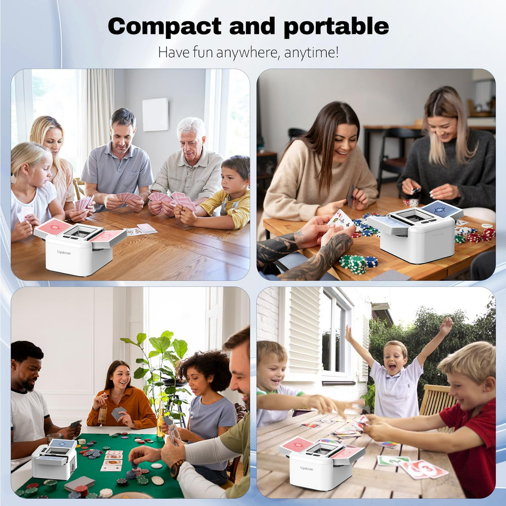 Vipdream universal compatibility covers UNO, poker, Texas Hold’em for versatile use.