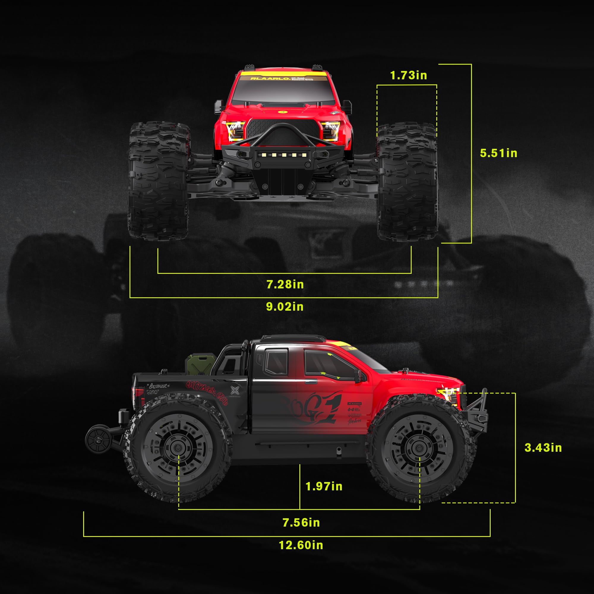 VIRCAS 1/14 brushless RC truck differentials with sealed design