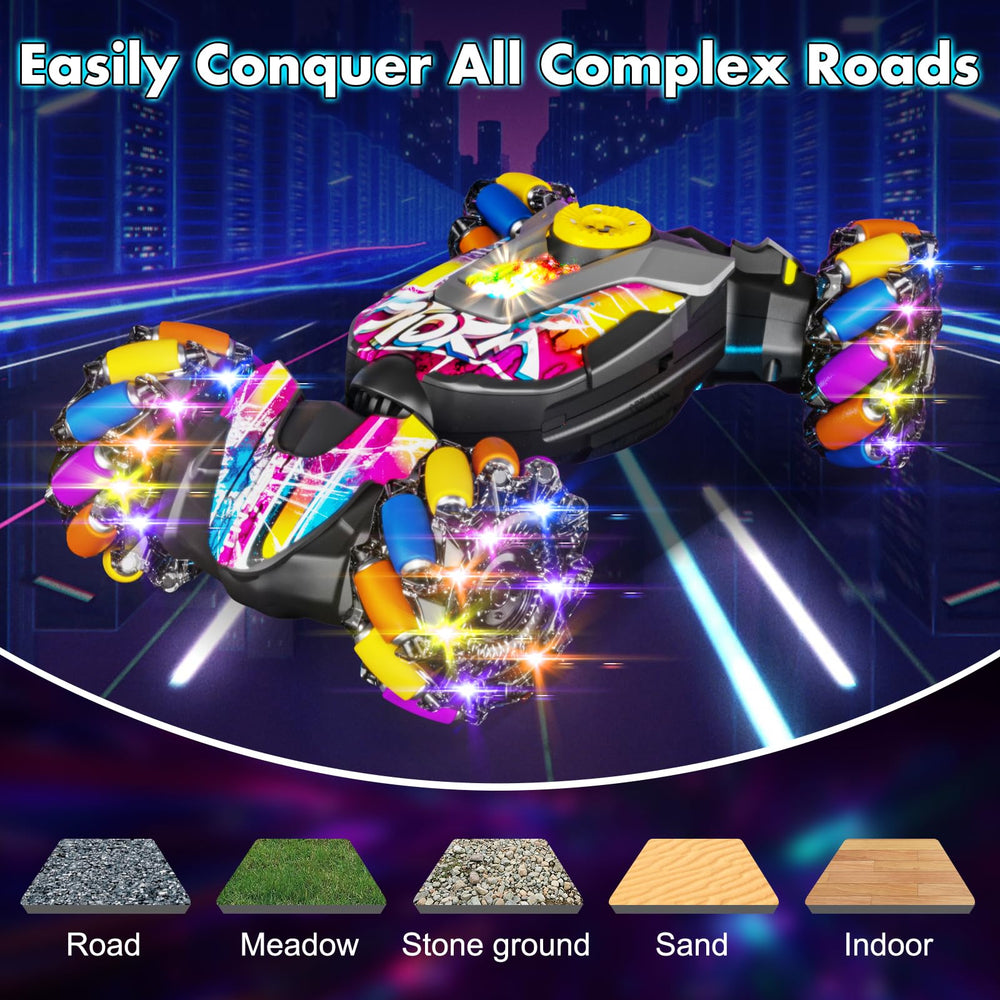 ViRockSign RC car with two rechargeable batteries up to 80 minutes of play.