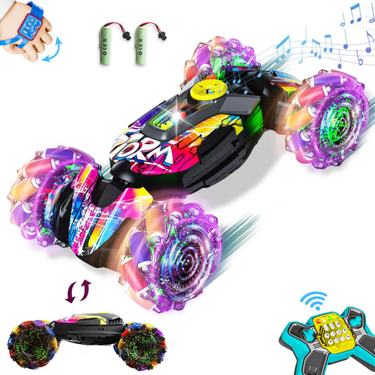 ViRockSign RC car with gesture sensing for intuitive play and stunts.