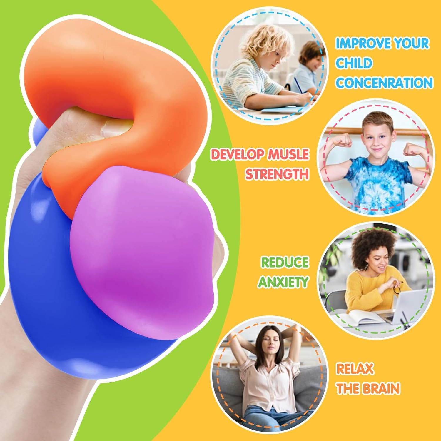 Viroucal therapy soft-touch squishables for focus