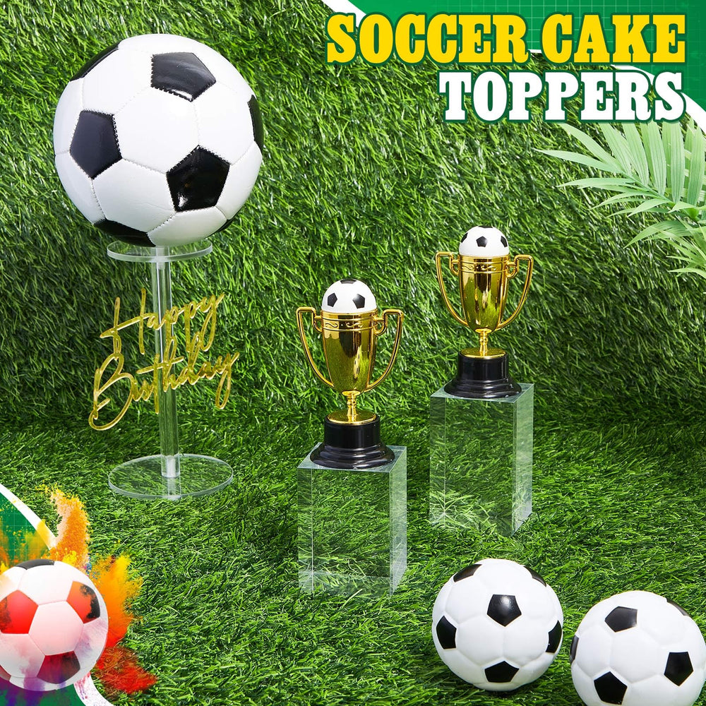 VioraWhite small soccer ball cake topper fits smaller cakes with charm.
