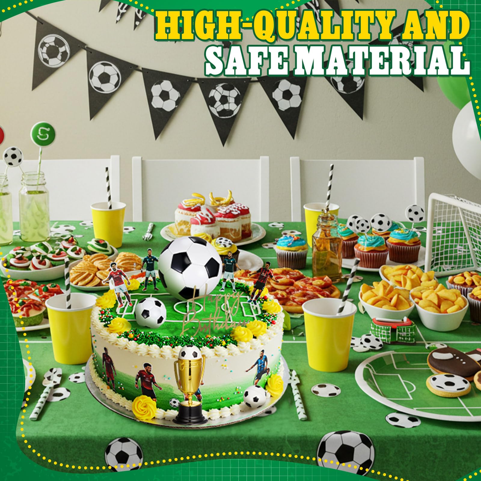 VioraWhite trophy cake topper highlights triumphs on sporty celebrations.