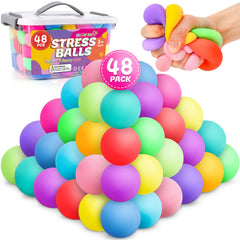 VISCOO 48-pack colorful stress balls in palm-size for calm focus in classroom or office