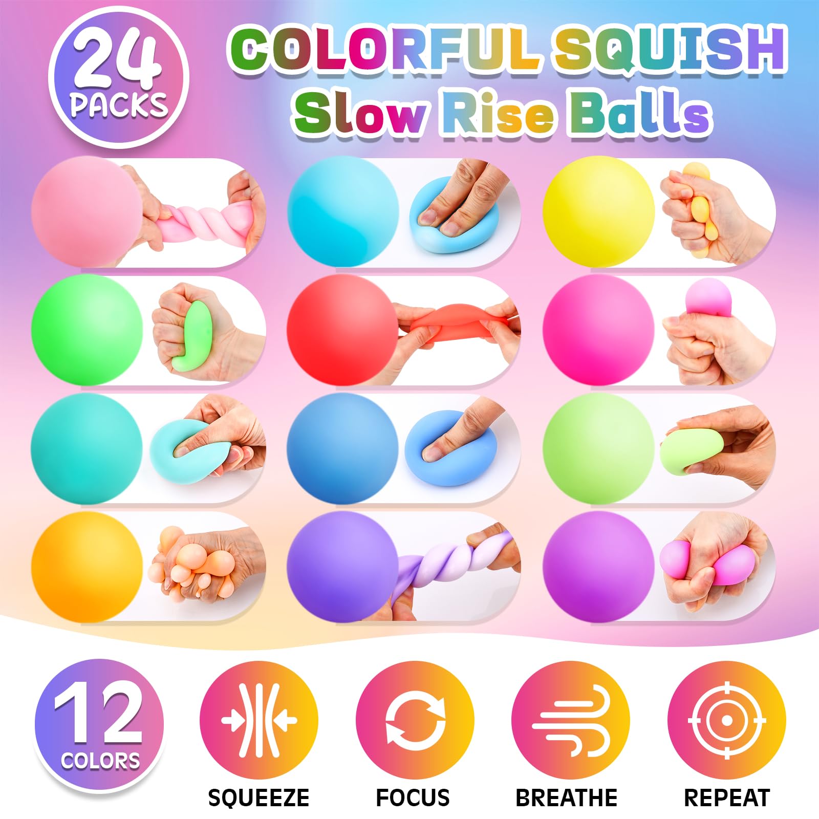Viscoo anxiety relief sensory ball with bright colors for tactile play.