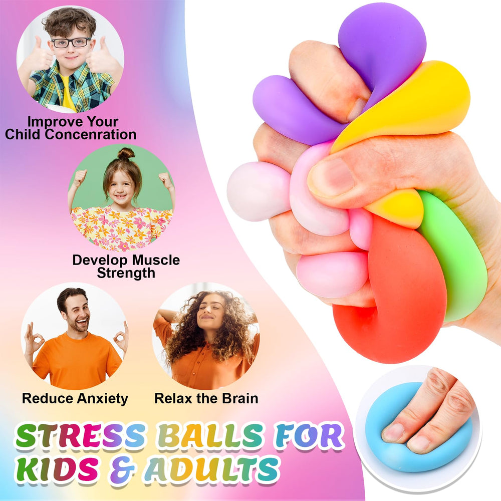 VISCOO classroom prize-ready stress ball set in multiple colors.