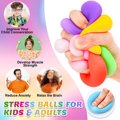 VISCOO classroom prize-ready stress ball set in multiple colors.