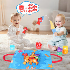 Visivessel soft cloth fish collection supports color and number recognition